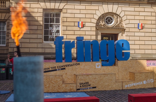 An image of a large sign saying Fringe. Credit David Monteith-Hodge