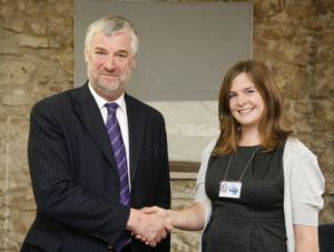 Clare McKinlay with Presiding Officer Alex Fergusson