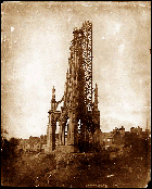 Scott Monument, Edinburgh, under construction, in late 1844 (HA0469). Links to larger image.