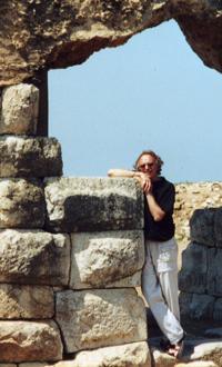 Bernard Knapp in Ampurias, ancient Emporion (Girona, Spain)