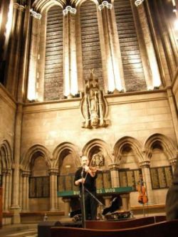 Bruce Molsky performing at the 10th annual Gordon Lecture in American Studies in the Chapel, University of Glasgow