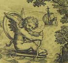 Detail of emblem showing a cupid using his bow and arrows as a boat, signifying that 'Love will find a way', from Otto Van Veen's Amorum Emblemata, 1608. (Sp Coll S.M. Add. 392) Links to book of the month article.