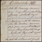 The eighteenth page from Andrew Service's logbook recording events on board HMS Medusa. This page, dated 1810, covers the period from 7th January 1810 to 27th April 1810, and continues with HMS Medusa in France commandeering several French vessels.  (GUAS Ref: UGC 182. Copyright reserved.) 