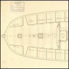 Lower deck plan of HMS Medusa, dated 1800.  Scale is 1:48.  (Image courtesy of the National Maritime Musuem, Plan Ref: ZAZ2968, Image Ref: J5894.  Copyright reserved.) 