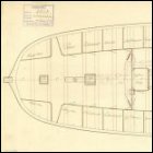 Lower deck plan of HMS Medusa, dated 1800.  Scale is 1:48.  (Image courtesy of the National Maritime Musuem, Plan Ref: ZAZ2968, Image Ref: J5894.  Copyright reserved.) 