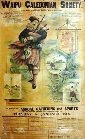 Waipu Caledonian Society 1907 poster