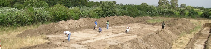 View of the site of Pauli Stincus at start of excavations