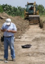 Fieldwork at Pauli Stincus: mechanical excavation of the topsoil