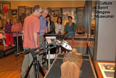 XRF analysis of an Egyptian child’s coffin in the Kelvingrove Museum