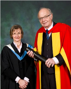 Professor Muffy Calder and Professor Emeritus Donald Knuth.