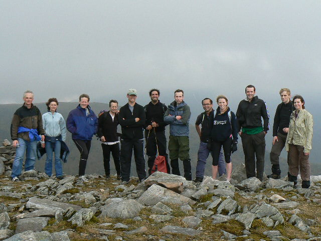 In this photo from left to right are Bryan and Joan Charleston, Doug Call, Dan Haydon, Jamie Lloyd-Smith, Marco Morelli, Roman Biek, Rowland Kao, Hattie Webb, Shane McGillycuddy, Eric Volz, Marnie Volz.