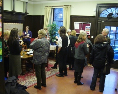 Technical Studies meeting participants at tea