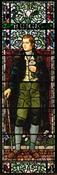 Robert Burns stained glass