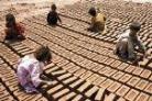 Children making bricks