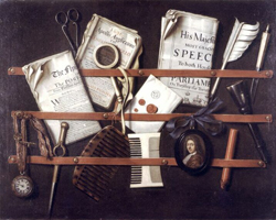 Painting of a letter rack