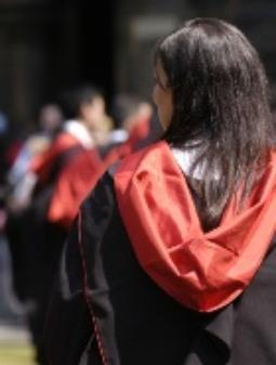 Student at Graduation day in robes today, © Corporate Communications, University of Glasgow