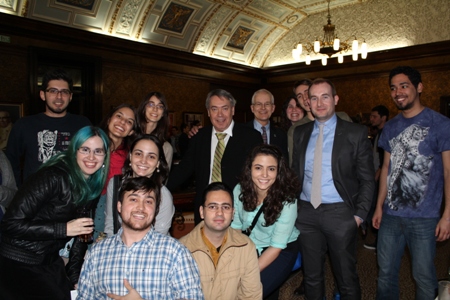 Brasilian students at the city chambers