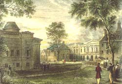 View of the first Hunterian Museum in Glasgow, opened in 1807  