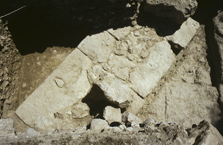 Stretch of Hellenistic monumental wall in Area A