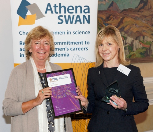 Fiona McLachlan (right) from MVLS receives the Bronze award
