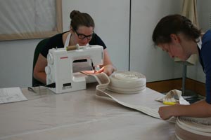 Textile conservators