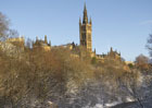 Gilmorehill in winter - shot from the Kelvin