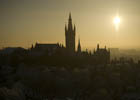 Wintry University scene