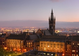 The University of Glasgow at sunset