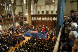 Graduation ceremony in Bute Hall