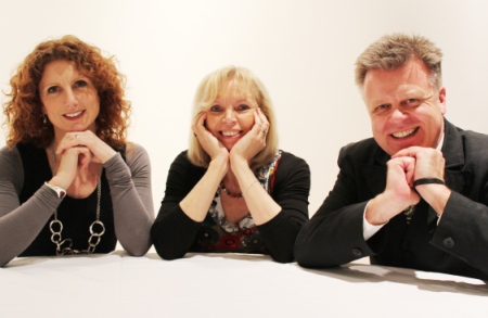 Vanessa Collingridge, Prof Mandy Maclean and Dr Kevin O'Dell, organisers of Cafe Scientifique