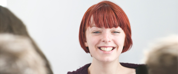 woman smiling