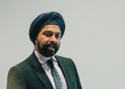 Dr Harpal Kumar at opening of Wolfson Wohl Cancer Research Centre 1/5/14