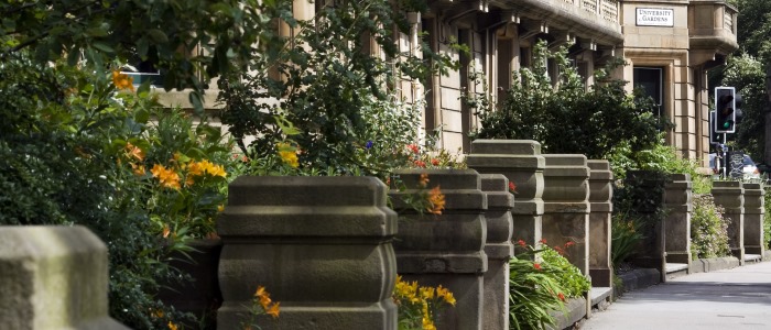 University Gardens buildings close-up