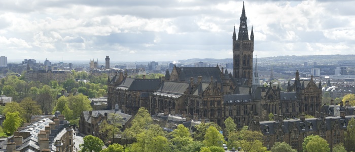 Aerial view of University main building