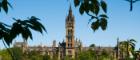 University of Glasgow main building view from bowling green