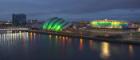 The SECC, The Hydro and UofG at night