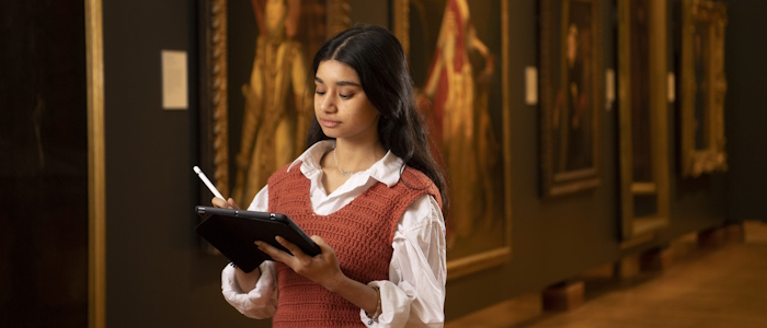 A student in the Hunterian