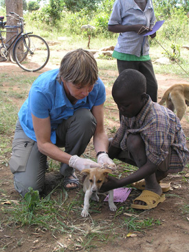 Image of Sarah Cleaveland in the field