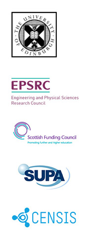 Edinburgh logo, EPSRC logo, SFC logo, SUPA logo, CENSIS logo