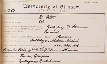 The Doctors Matriculation scroll