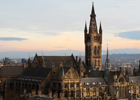 University tower shot at twilight 2014