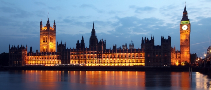 Image of Westminster and Big Ben at night