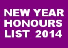 NEW YEAR HONOURS LIST