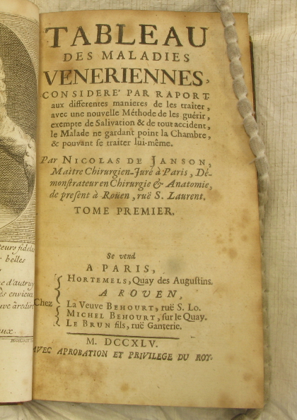Title page of Tableau des maladies veneriennes http://eleanor.lib.gla.ac.uk/record=b3083182