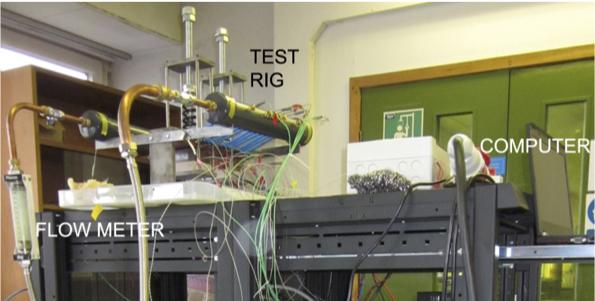An image of a flow meter test rig
