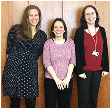 From left to right: Drs Camille Huser, Leah Marks and Sarah Meek