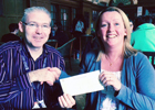 Small image of Derek Johnston's cheque presentation