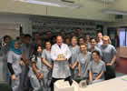 BDS3 students give Dr Cameron a cake