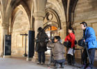 Japanese TV crew at work in the Cloisters