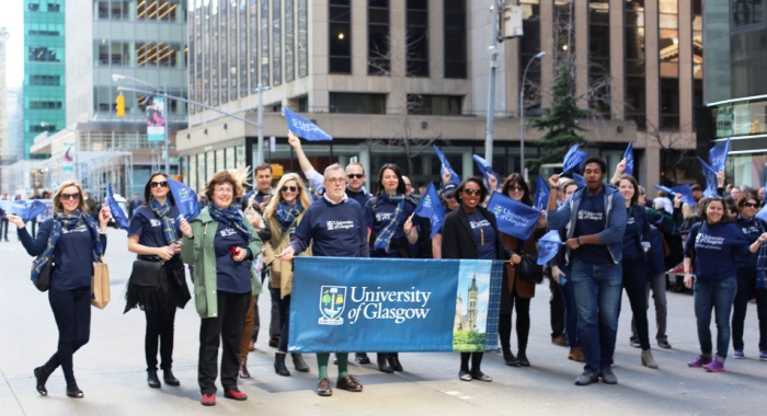 Glasgow Uni staff at New York Tartan Day 2015